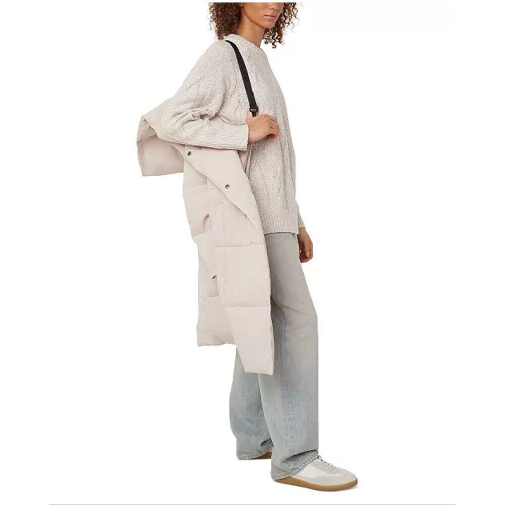 Frank & Oak The Corduroy Comfort Hygge Insulated Puffer Coat Slate Cream XL - Picture 5 of 9